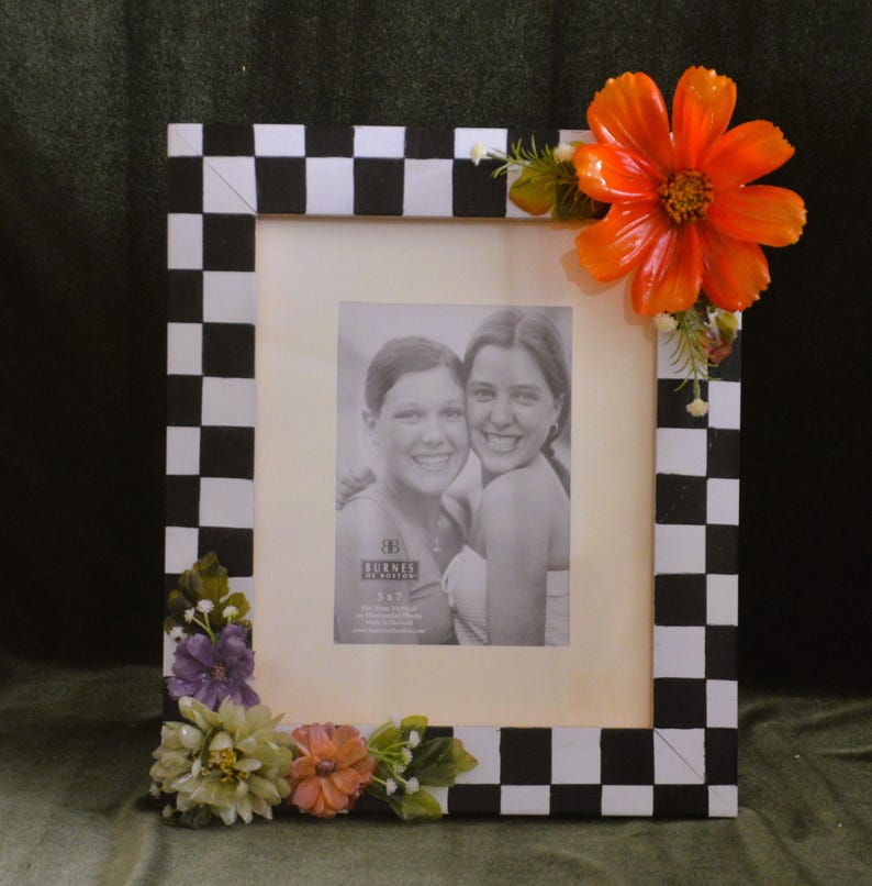 100% Hand-painted Large Photo Frame. Painted With Black and White ...