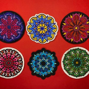 Colourful Mandala Embroidery Badges/Patches