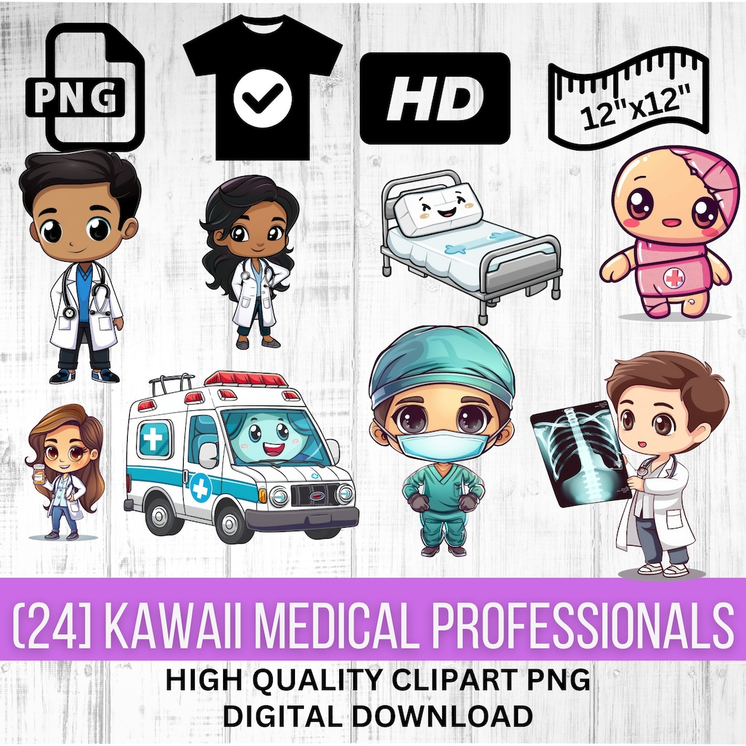 Kawaii Medical Professionals Clipart Collection | Cute Healthcare ...