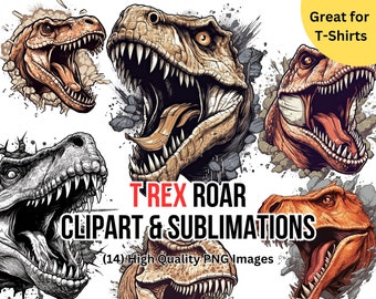 T Rex Roar | Dinosaur Clipart | Dinosaur T-Shirt Design | Sublimation | T Rex Image | Dinosaur PNG