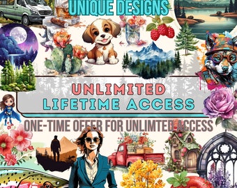 Whole Shop Unlimited Huge Clipart Bundle | Clipart Bundle | Digital Paper Bundle | T-Shirt Sublimation Art | Lifetime Access