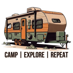 Camping Sublimation | Camper Sublimation | Camping Shirt | Travel Trailer | Happy Camper | Camping PNG