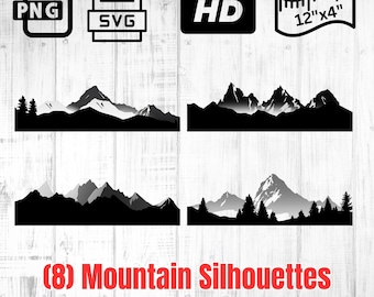 Mountain Silhouette SVG | Mountain PNG | Mountain Line | Mountain Clipart | Camping Clipart | Mountain SVG