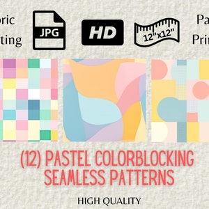 Pastel  Colorblocking Seamless Pattern | Pastel Seamless Pattern | Color Blocking Pattern | Colorblocking Pattern Seamless