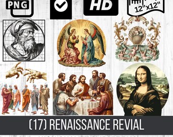 Renaissance Art Clipart Collection | Religious Clipart | Ethereal Classic Art PNG Images | Transparent Background | Commercial Use