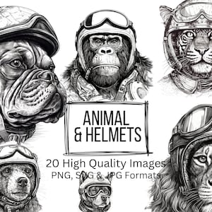 Clipart Funny Animal Steampunk Clipart Motorcycle Animal Vintage Animals Clipart Helmet Steampunk Animals Space Monkey PNG Clipart