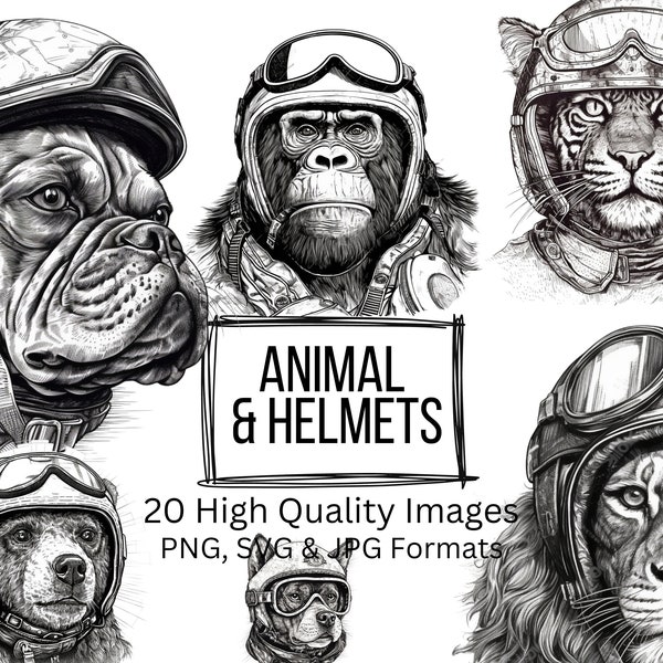 Clipart Lustiges Tier Steampunk Clipart Motorrad Tier Vintage Tiere Clipart Helm Steampunk Tiere Weltraum Affe PNG Clipart