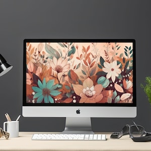 Boho Theme Wallpaper Desktop Background Wallpaper Boho Floral Wallpaper Abstract Boho Desktop Wallpaper Aesthetic Wallpaper