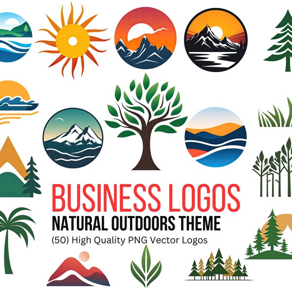 Business Logos | Vector Style Logos | Outdoor Business Logo | Lawn Service Logo | Tree Service Logo | Natural Business Logo