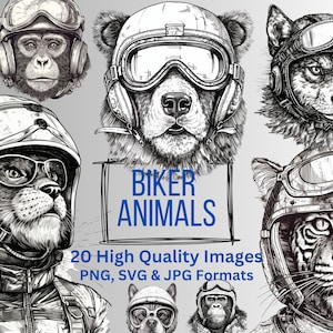 Clipart animal steampunk, clipart drôle d'animal, moto animal, clipart animal vintage, drôle de chat PNG, animal PNG
