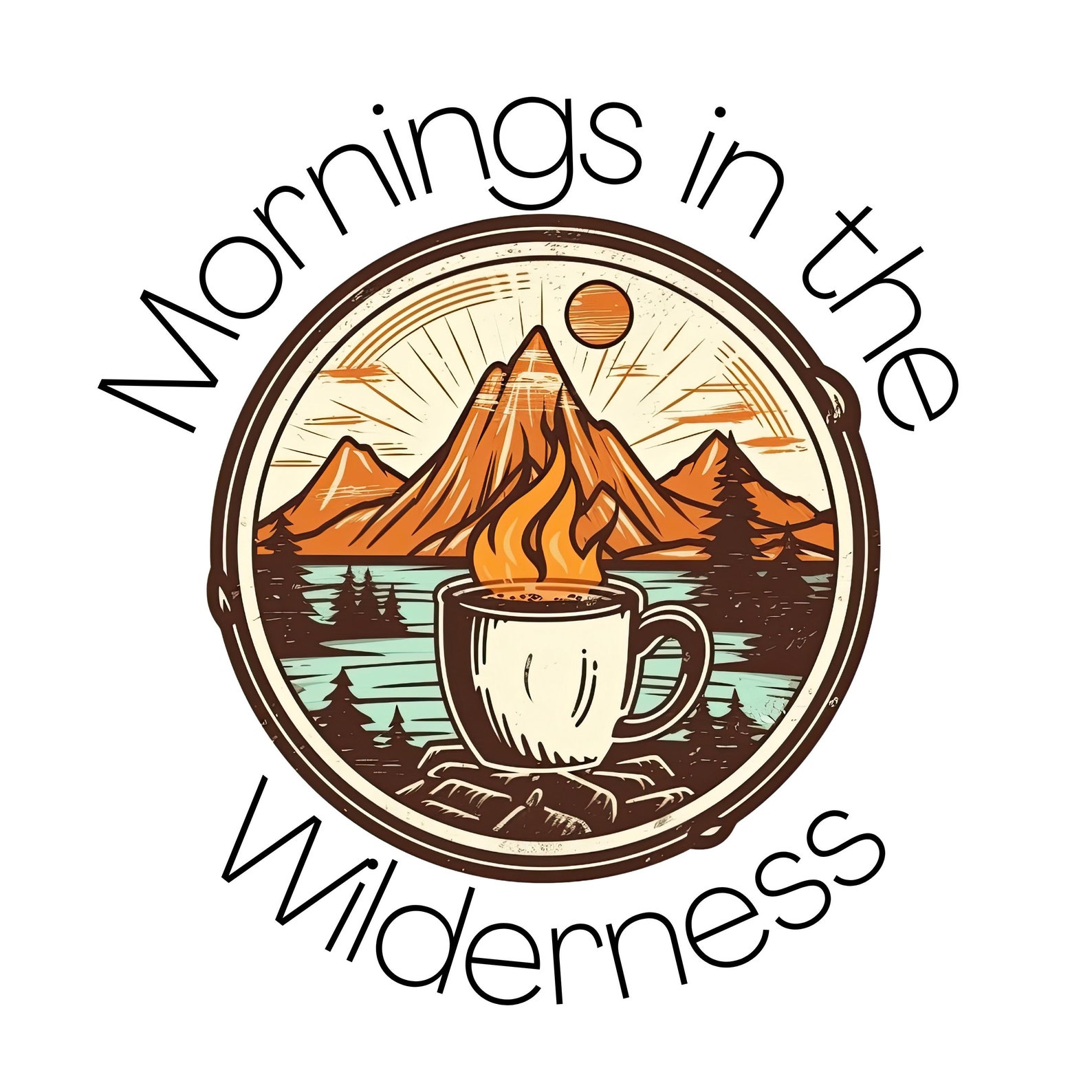 Camping and Coffee Sublimation Design for Tshirts, Mugs, and More Etsy