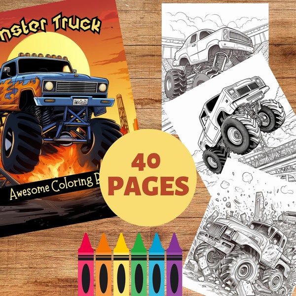 Kid Coloring Pages Monter Truck Coloring Book Printable Pages Adult Coloring Pages Monster Trucks Coloring Pages Relaxation Coloring Pages