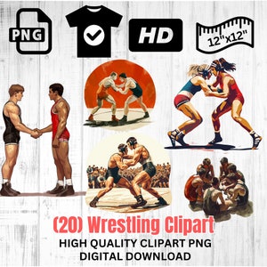 Wrestling Clipart | High School Wrestling | Girls Wrestling | Wrestling PNG | Instant Download | Commercial Use