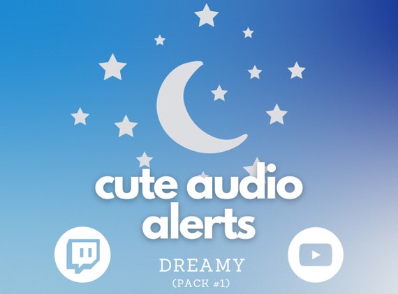 Cute Dreamy Minimal Twitch Sound Alerts for Streaming Pack #1 | Audio Alerts, Notifications, Transitions, Sound Effects, Youtube