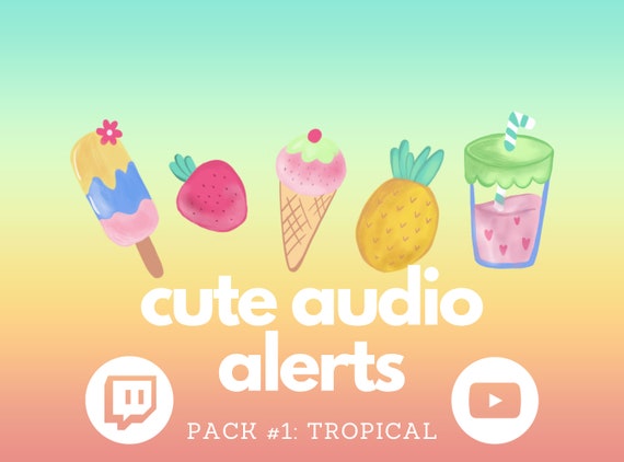 Cute Minimal Twitch Sound Alerts for Streaming Pack #1 | Audio Alerts, Notifications, Transitions, Sound Effects, Youtube