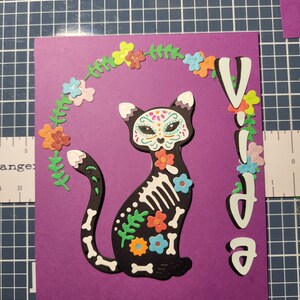 Skeleton Cat Card