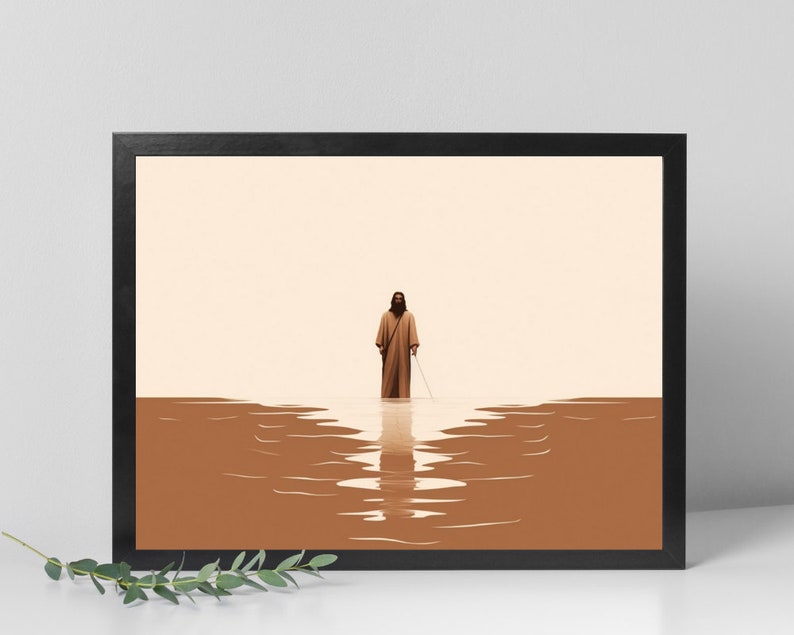 Jesus and Peter Walk on Water DIGITAL DOWNLOAD Jesus Art - Etsy