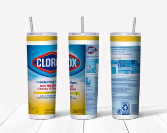 Clorox Yellow Lemon Tumbler Funny Gag Gift Meme Bridesmaid Groomsman Birthday