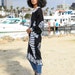 Tie-Dye Longline Kimono with Full Sleeves main image 1