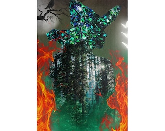 Halloween Jigsaw Puzzle Gemstone Witch Spooky Gift for Adults Family- Rompecabezas Halloween Bruja Regalo- Puzzle Halloween Sorciere Cadeau
