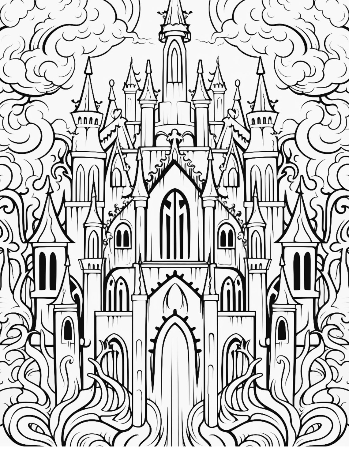 Spooky Coloring Pages Halloween Coloring Pages for Kids and Adults