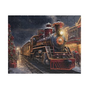 Puzzles for Kids, Christmas Cheer Express: Red Holiday Train Puzzle for Kids and Adults,