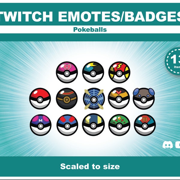 Pokeball Emotes and Badges