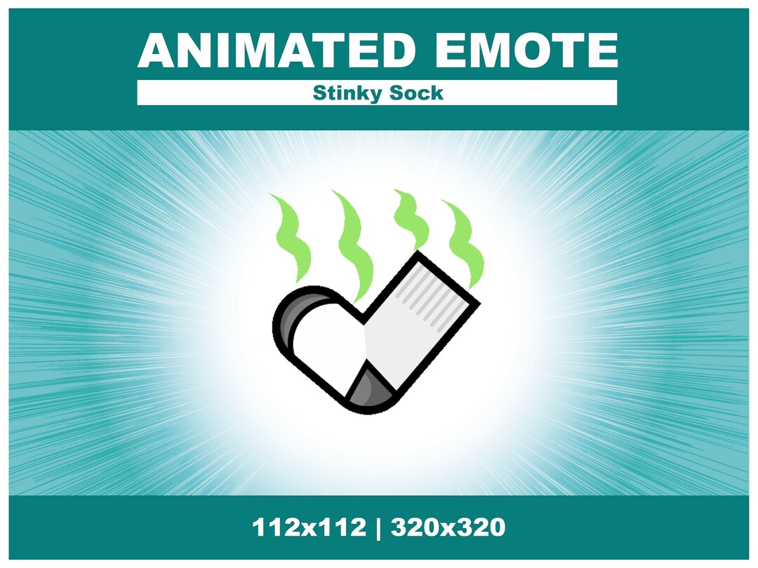 STINKY SOCK Animated Emote Sticker for Twitch/discord Etsy