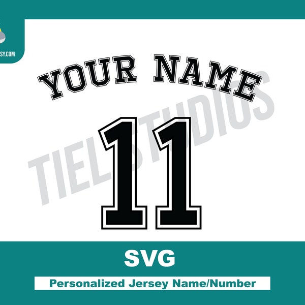 Personalized Jersey Name/Number SVG for cricut | svg | png | jpg | eps