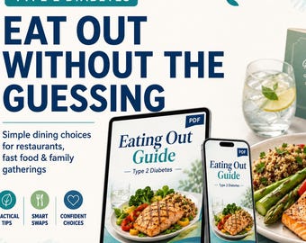 Eating Out with Type 2 Diabetes Workbook - Restaurant, Fast Food, Buffet & Family Party Meal Planner