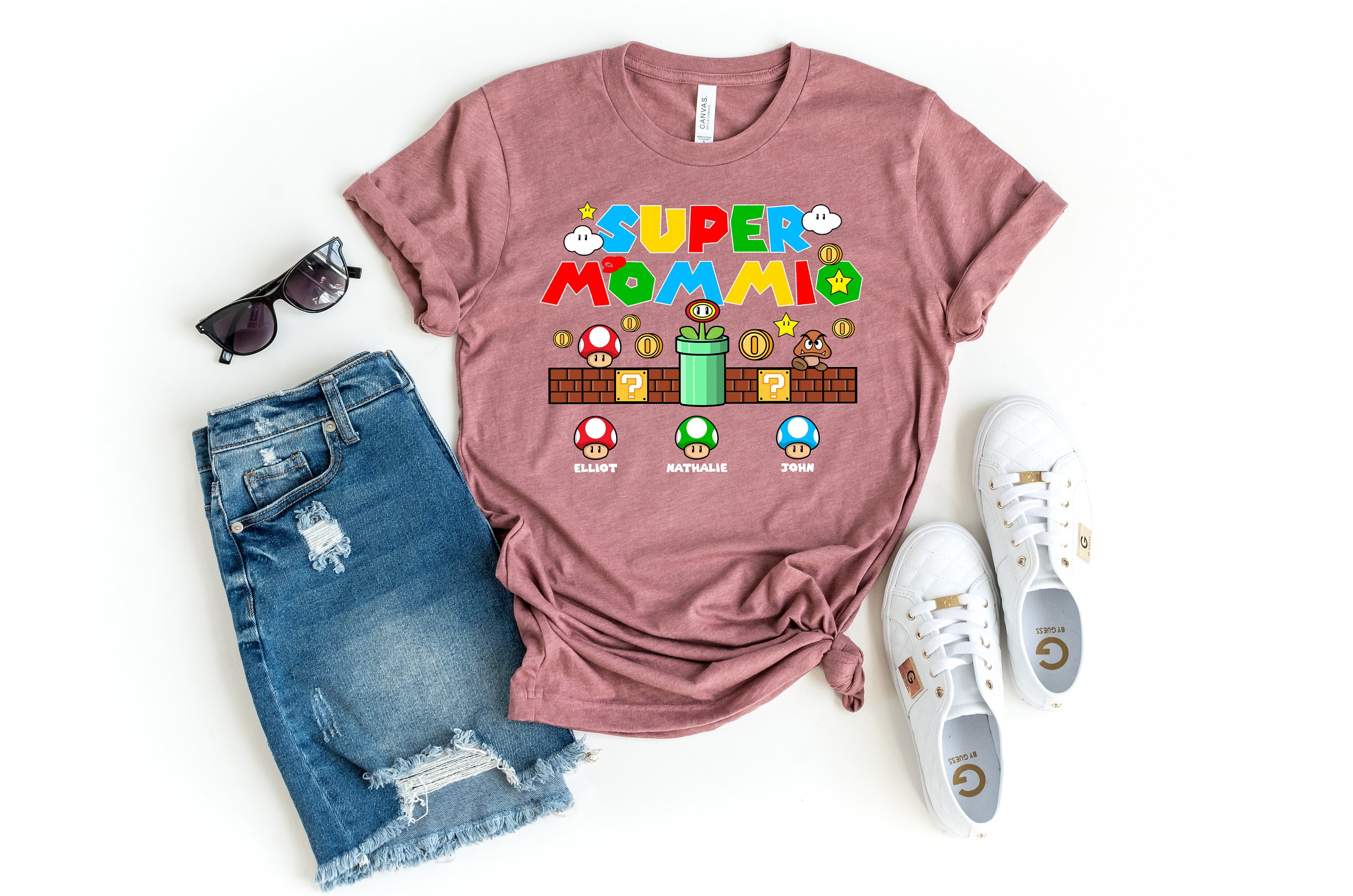 Discover Personalization Super Mommio Shirt, Vintage Mama Tee