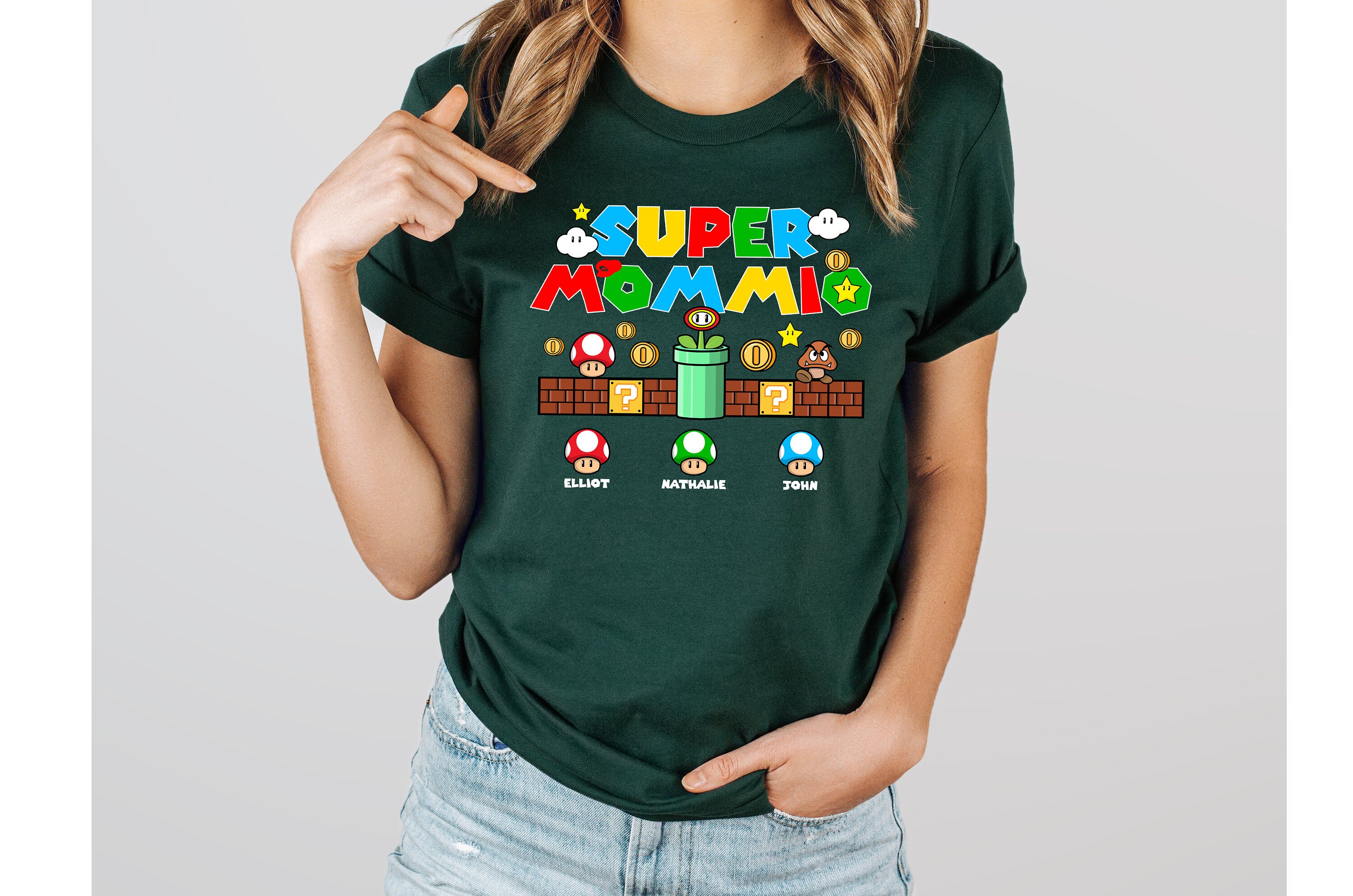 Discover Personalization Super Mommio Shirt, Vintage Mama Tee