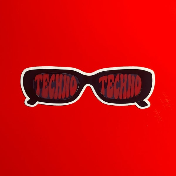 Techno Techno Sticker | Techno Sticker | EDM Sticker | Rave Sticker