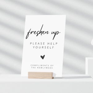 Modern Minimalist Wedding Restroom Sign Template, Wedding Sign Template, Washroom Sign, Wedding Washroom Sign, Instant Download