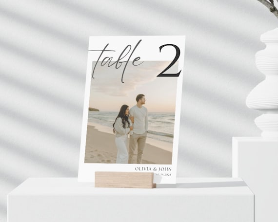Photo Table Numbers, Modern Table Numbers, Wedding Photo Table Numbers, Reception Table Numbers, Wedding Numbers, Digital Download