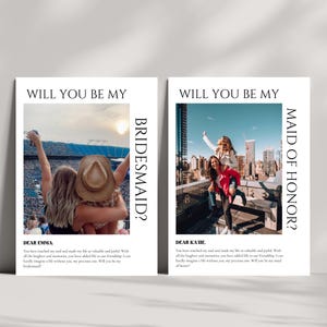 Bridesmaid Proposal Card Template, Editable Bridesmaid Photo Proposal Card, Will You Be My Bridesmaid Card, Photo Bridesmaid Proposal