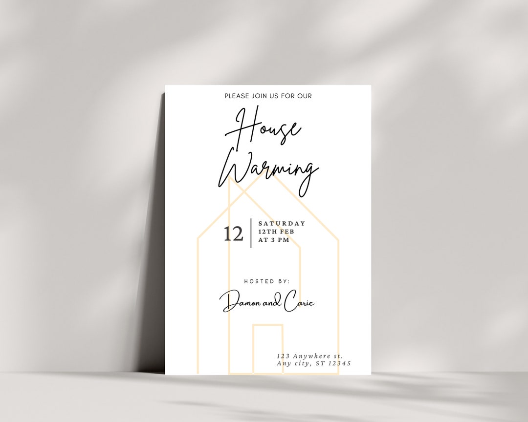 Editable House Warming Invitation, House Warming Party, Modern ...
