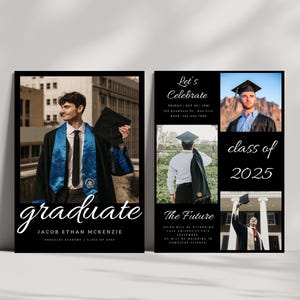 Graduation Invitation 2025 Template, Modern Minimalist Graduation Announcement, Graduation Party, Modern Simplistic Graduation Party Invite