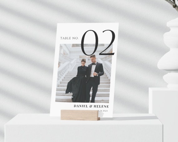 Photo Table Numbers, Modern Table Numbers, Wedding Photo Table Numbers, Reception Table Numbers, Wedding Numbers, Digital Download