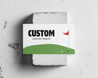 Golf Party Food Cards, Golf Par-Tee, Hole-in-One Golf Birthday Printable Food Tents, Modern Golf, Editable Digital Template