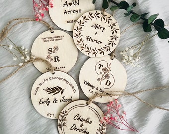 Personalized Coaster Favors for Wedding, Creative Useful Wedding Favors, Unique Wedding Favor idea, Rustic Bulk Wedding Favor Guest Magnet