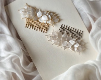 Bridal Hair comb with leaves, Wedding hair comb, Bridal headpiece, Wedding hairpiece, wedding hair accessories, bridal tiara,bridal headband