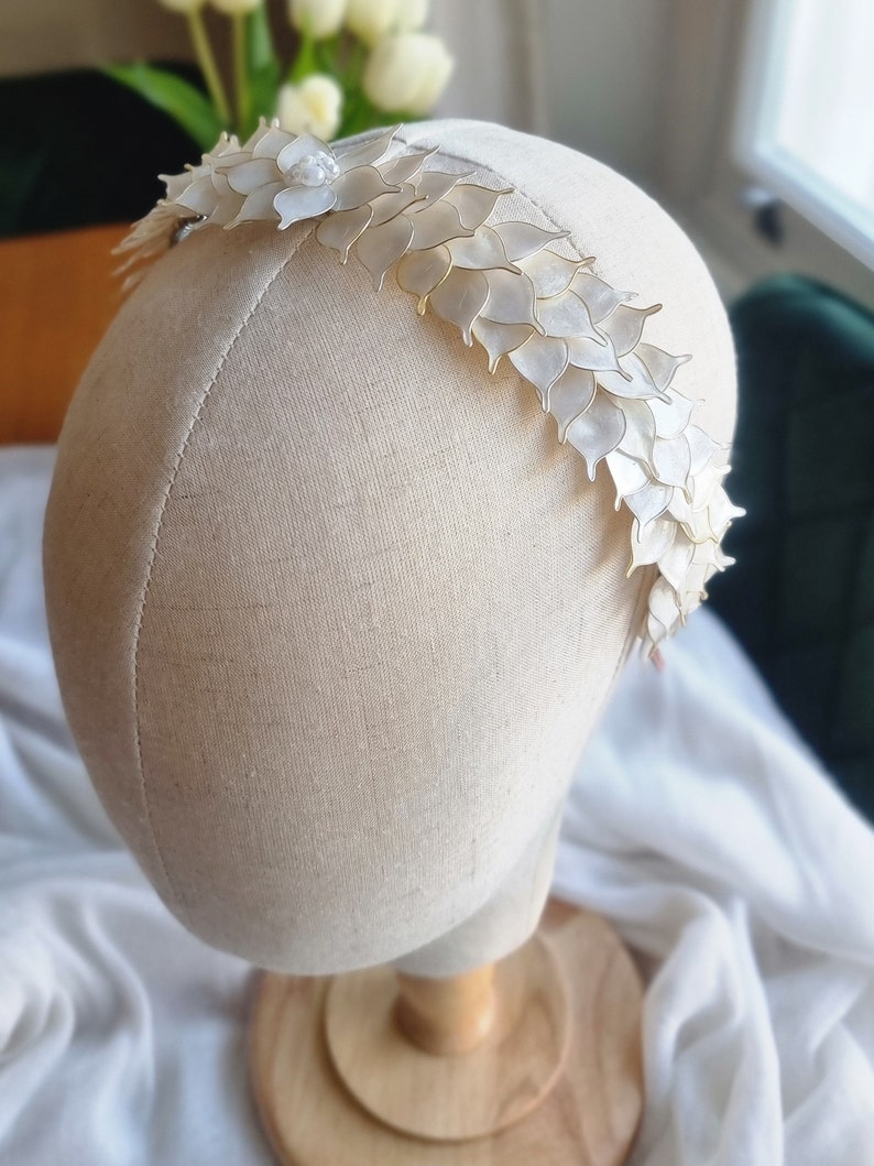 Braut Haarkamm mit Blättern, Hochzeit Haarkamm, Braut Kopfschmuck, Hochzeit Haarschmuck, Hochzeit Haarschmuck, Braut Tiara, Braut Haarschmuck Bild 6