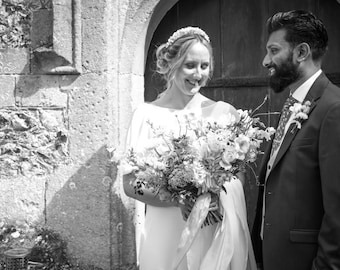 Handmade Bridal Flower Crown, Wedding Headpiece, Pearl Tiara