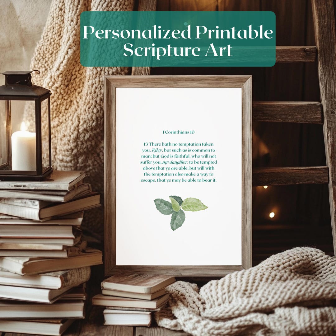 Personalized Scripture Printable – Custom Bible Verse Wall Art - Etsy