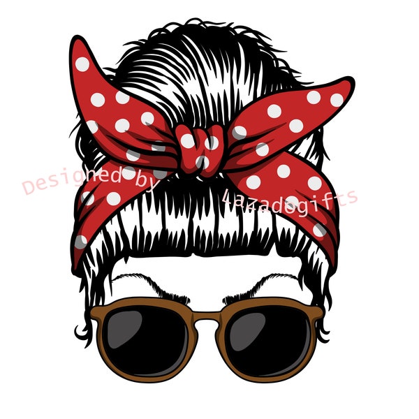 Get Inspired with Our Messy Bun Design Shop Name Printables! Stand Out from the Crowd with Our Unique Design Files PNG Sublimation Design