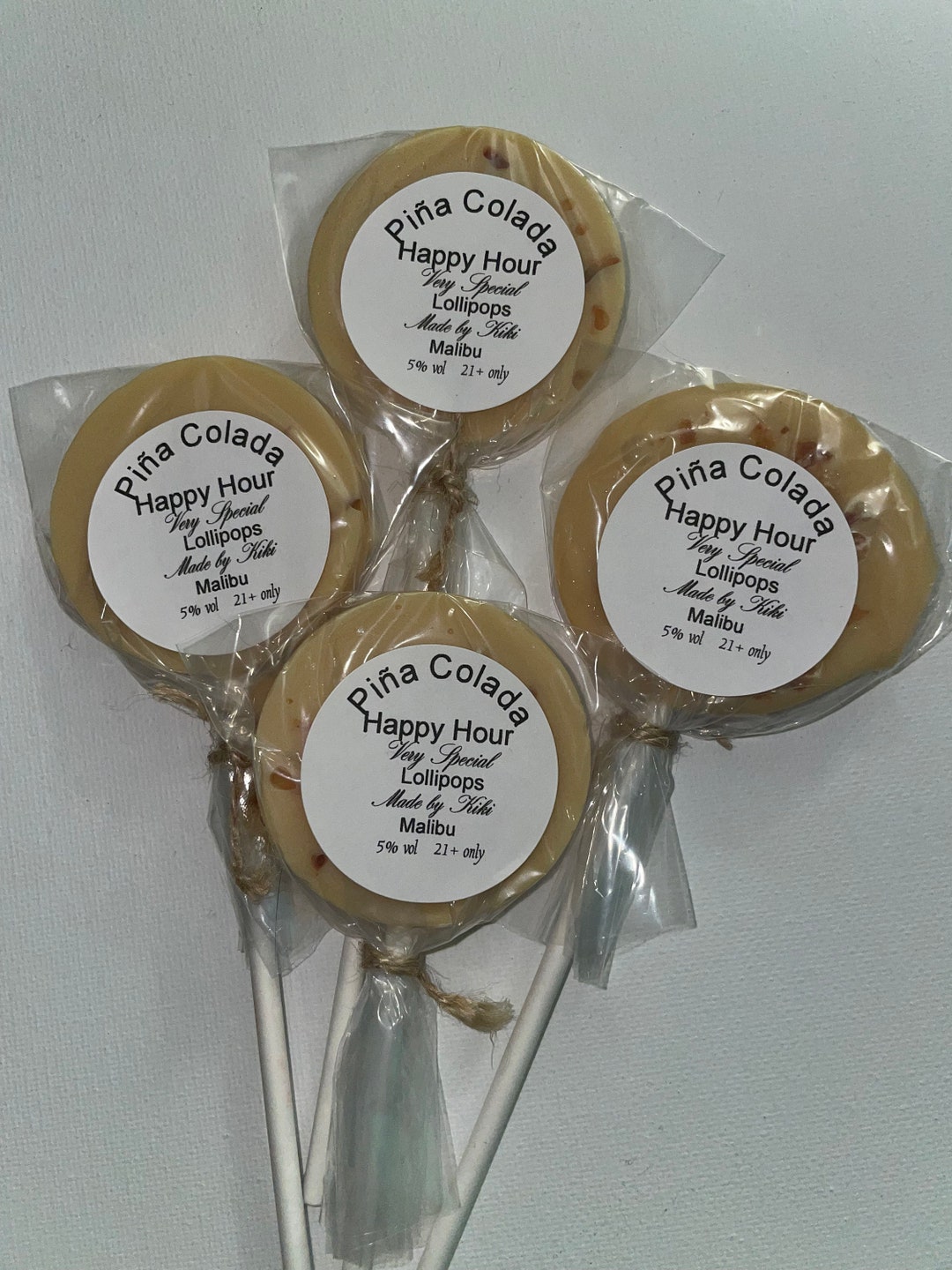 Coconut Pina Colada Happy Hour Lollipops Etsy