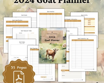 Goat Notebook, Farm Animal, Livestock Management, Farm Animal, Homestead Planner, Farm Planner, Homesteading Tool, Homestead Planner