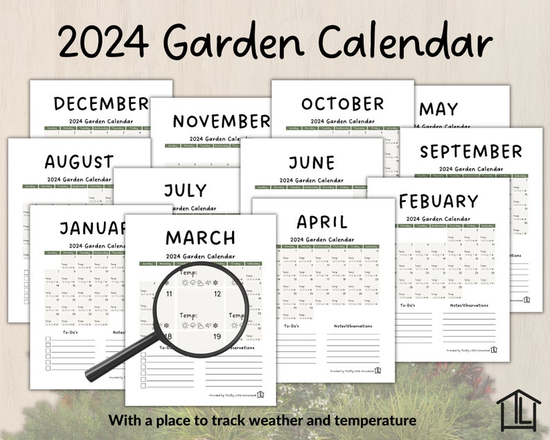Printable DIY Garden Guide 2024 Gardening Schedule Vegetable Garden