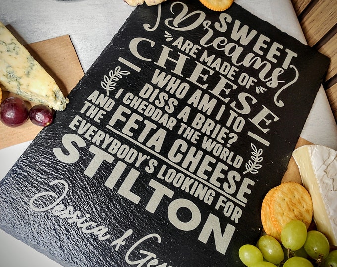 Funny Sweet Dreams Lyrics Cheese Board, Custom, Music, Serving Tray, Home Decor, Home, Funny Gifts, Gift For Couples, Birthday, Valentine's